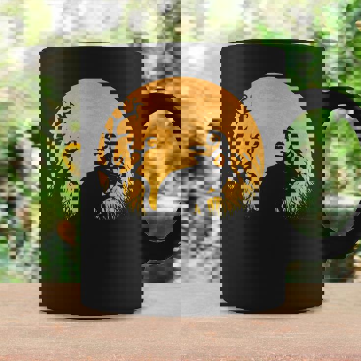 Retro Vintage Halloween Black Cat Witch Hat Bats Orange Moon Orange Funny Gifts Coffee Mug Gifts ideas