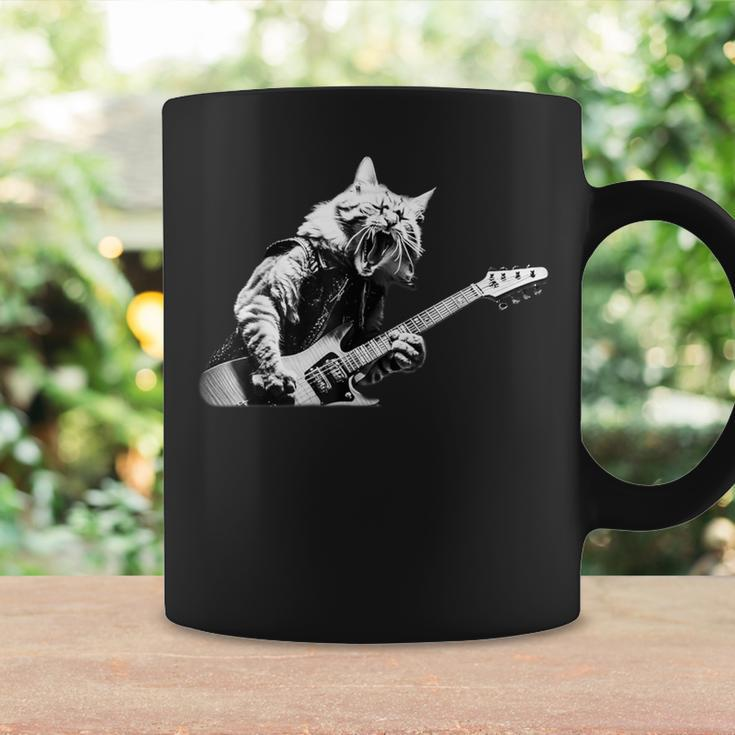 Rock Cat Playing Guitar Guitar Cat Coffee Mug Gifts ideas