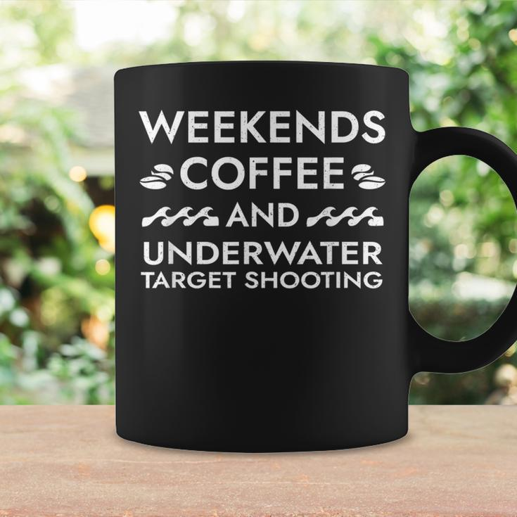 Weekends Coffee And Underwater Target Shooting Sayings Coffee Mug Gifts ideas