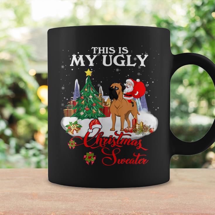 Santa Riding Bullmastiff This Is My Ugly Christmas Sweater Coffee Mug Gifts ideas