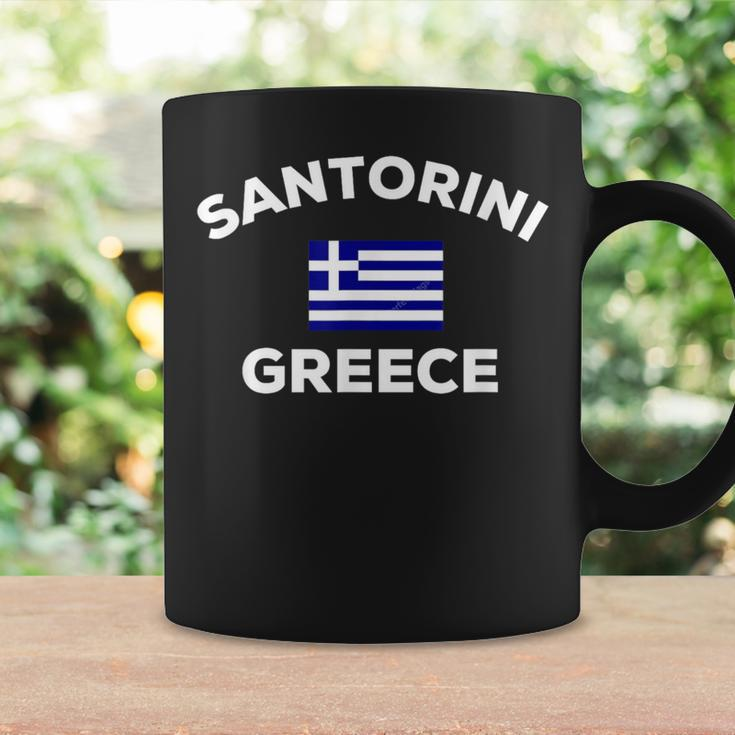 Santorini Greece Greek Flag Tourist Souvenir Coffee Mug Gifts ideas