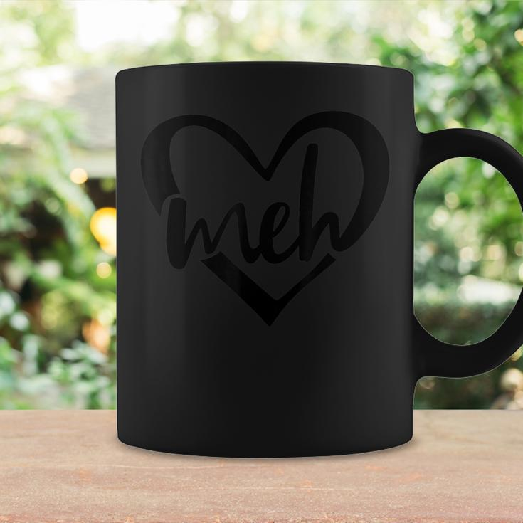 Sarcastic Meh Heart Uninterested Sarcasm Quote Present Coffee Mug Gifts ideas