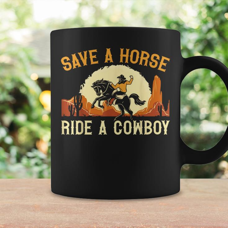 Save A Horse Ride A Cowboy Western Rodeo Horseback Riding Rodeo Funny Gifts Coffee Mug Gifts ideas