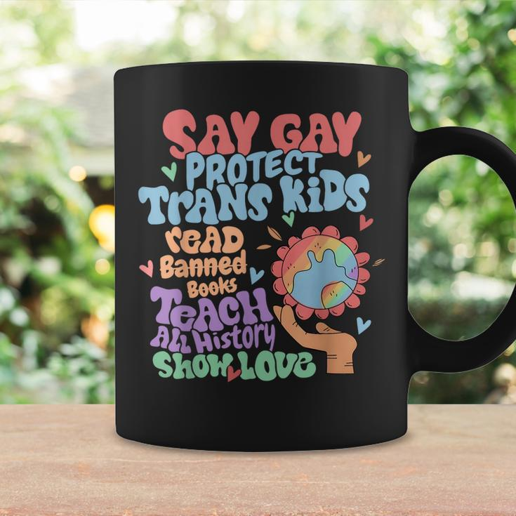 Say Gay Protect Trans Kids Read Banned Books Lgbtq Gay Pride Coffee Mug Gifts ideas