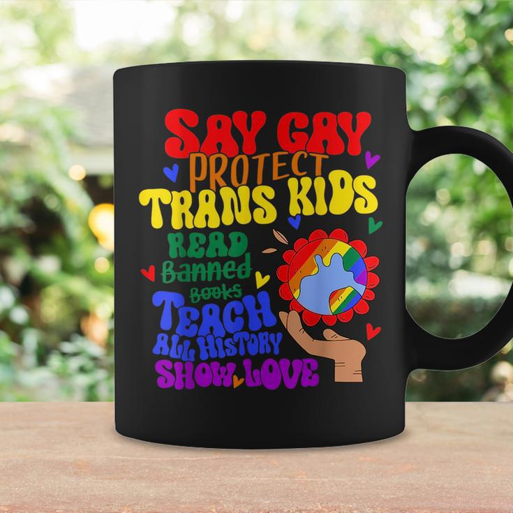 Say Gay Protect Trans Kids Read Banned Books Men Lgbt Pride Coffee Mug Gifts ideas