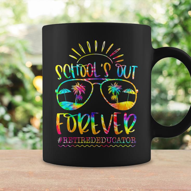 Schools Out Forever Retired Educator Retirement Tie Dye Coffee Mug Gifts ideas