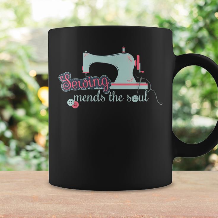 Sewing Mends The Soul Funny Sewing Kit For Quilting Lover Coffee Mug Gifts ideas