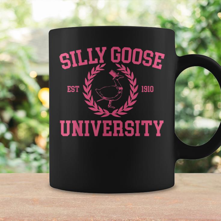 Silly Goose University Pink Goose Funny Meme School Bird Goose Funny Gifts Coffee Mug Gifts ideas