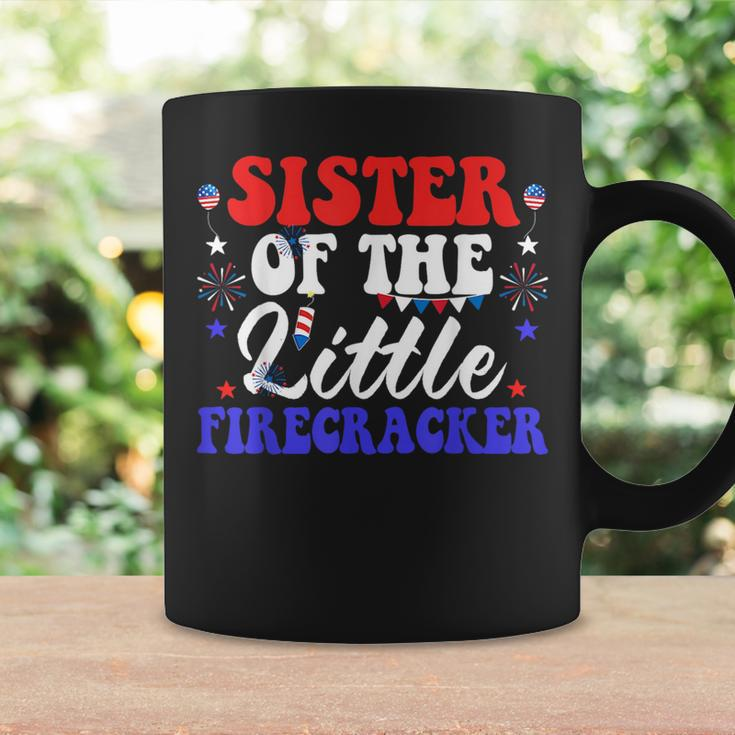Sister Of The Little Firecracker 4Th Of July Patriotic Patriotic Funny Gifts Coffee Mug Gifts ideas