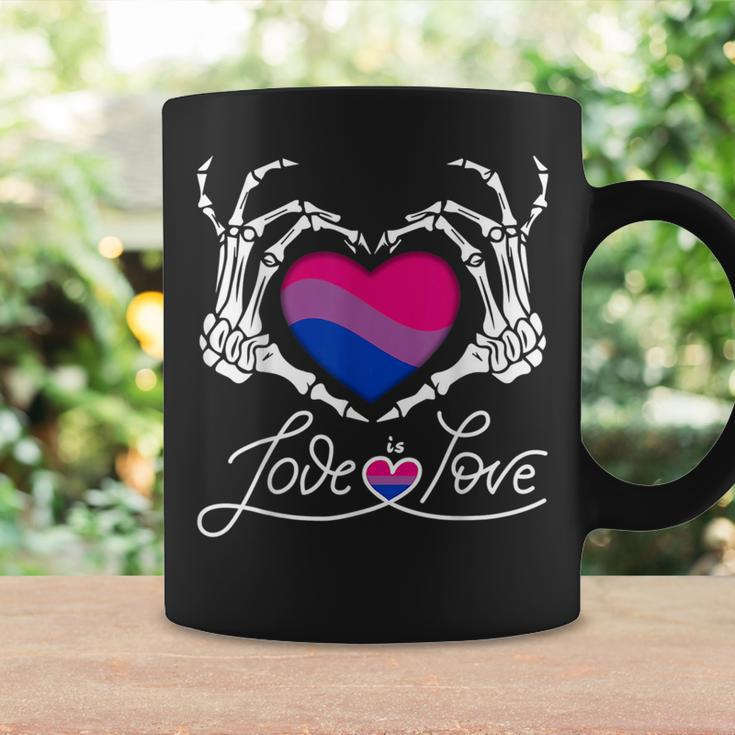 Skeleton Heart Love Is Love Lgbt Bisexual Pride Month Women Coffee Mug Gifts ideas