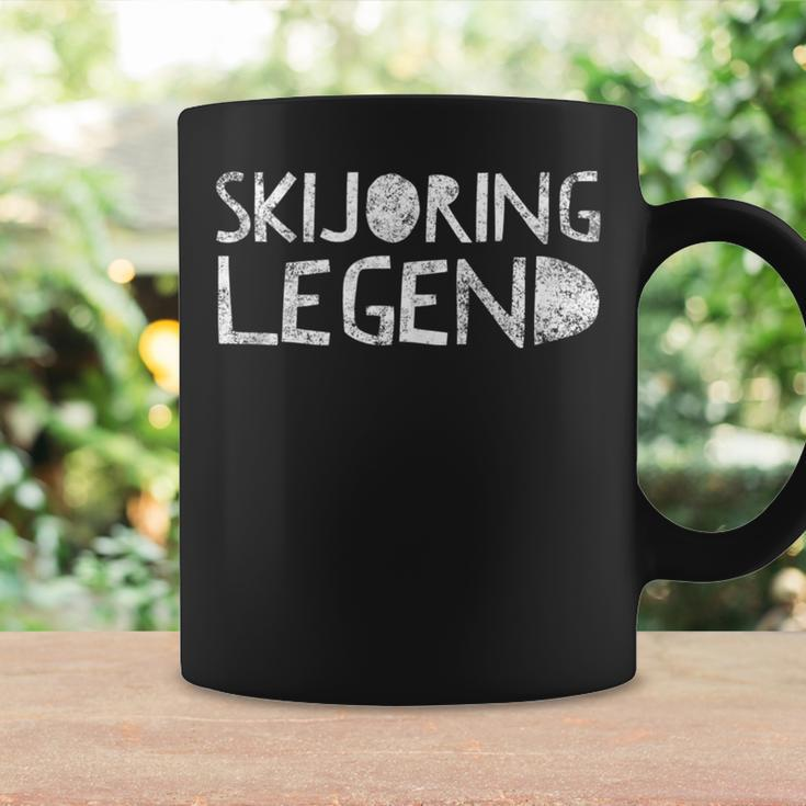 Skijoring Legend Ski Skiing Winter Sport Quote Skis Coffee Mug Gifts ideas