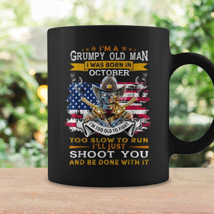 Skull Im A Grumpy Old Man I Was Born In October Coffee Mug Gifts ideas