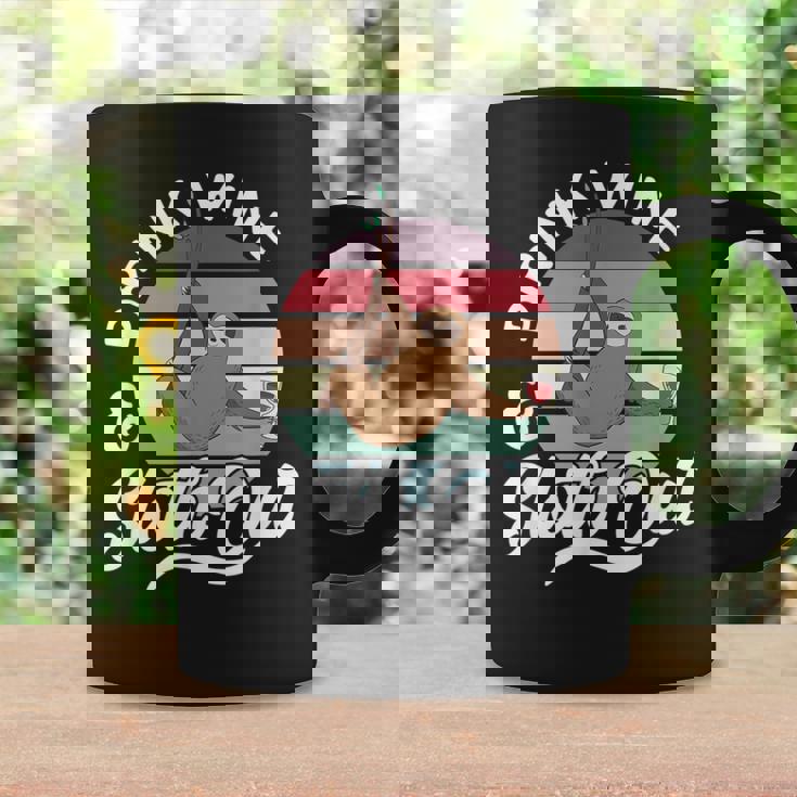 Sloth Graphic Wine Coffee Mug Gifts ideas