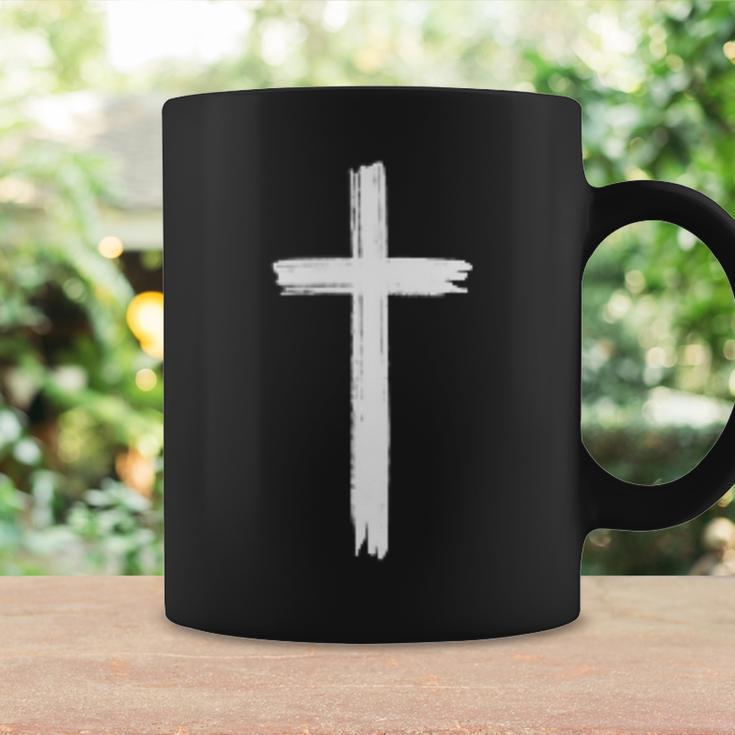 Small Cross Subtle Christian Minimalist Religious Faith Coffee Mug Gifts ideas