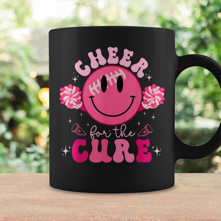 Smile Face Cheer For A Cure Cheerleading Breast Cancer Mom Coffee Mug Gifts ideas