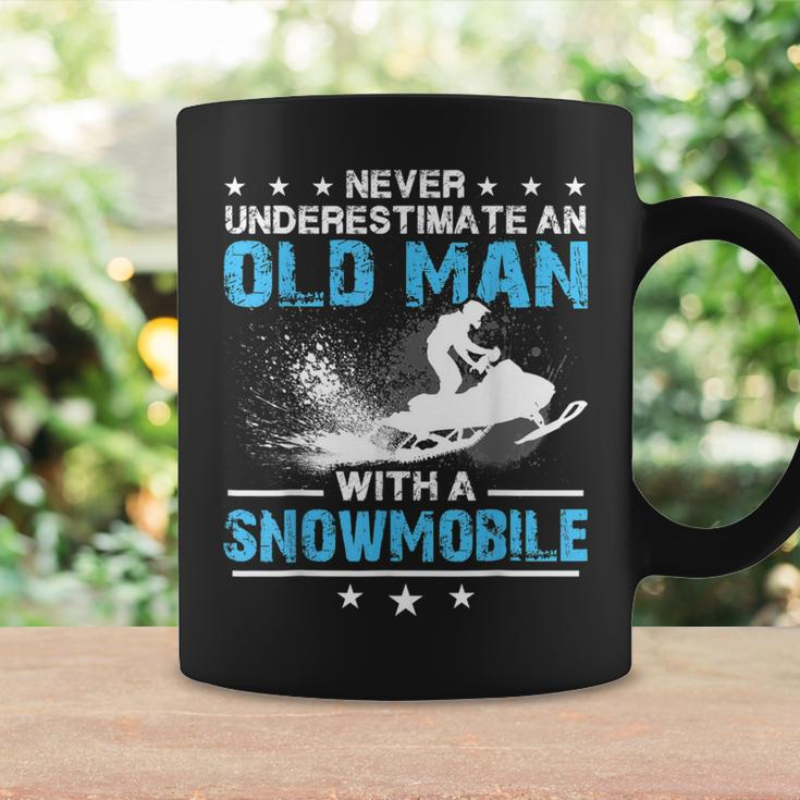 Snowmobiling Never Underestimate An Old Man Snowmobile Coffee Mug Gifts ideas