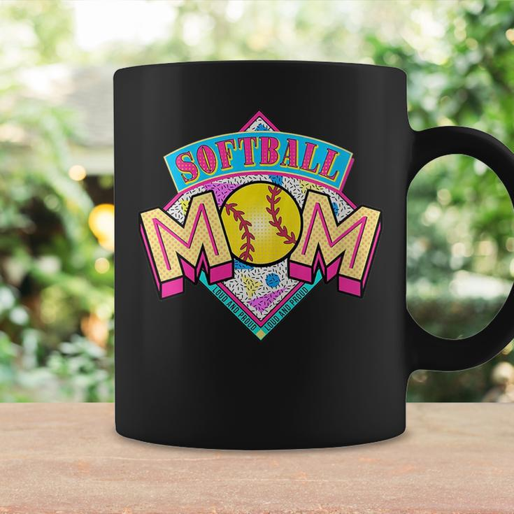 Softball Mom Retro 80S 90S Mothers Day Softball Mama Gifts For Mom Funny Gifts Coffee Mug Gifts ideas