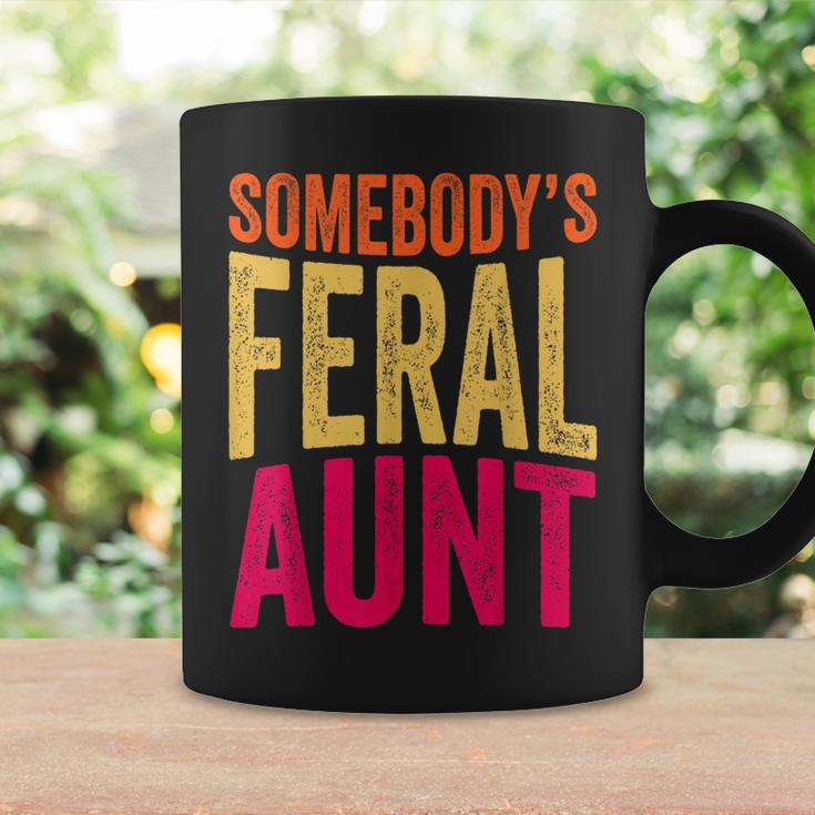 Somebodys Feral Aunt Groovy Aunty Women Aunts Funny Auntie Coffee Mug Gifts ideas