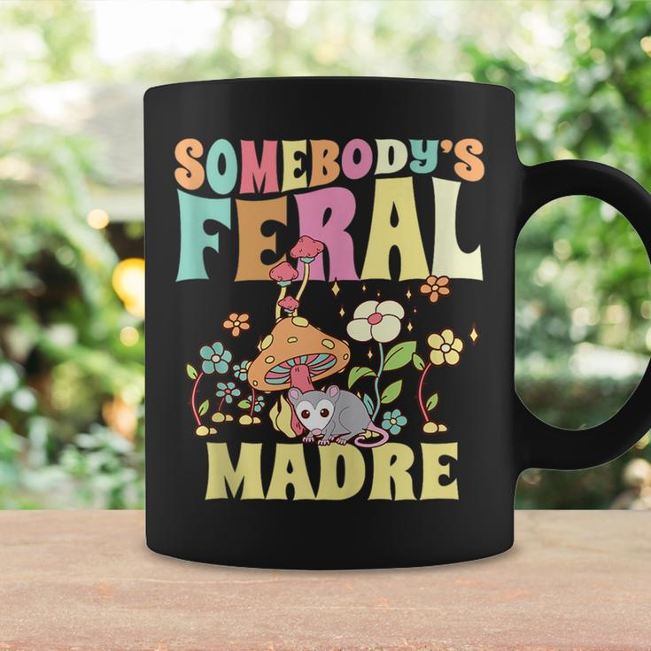 Somebodys Feral Madre Spanish Mom Wild Mama Opossum Groovy Gifts For Mom Funny Gifts Coffee Mug Gifts ideas