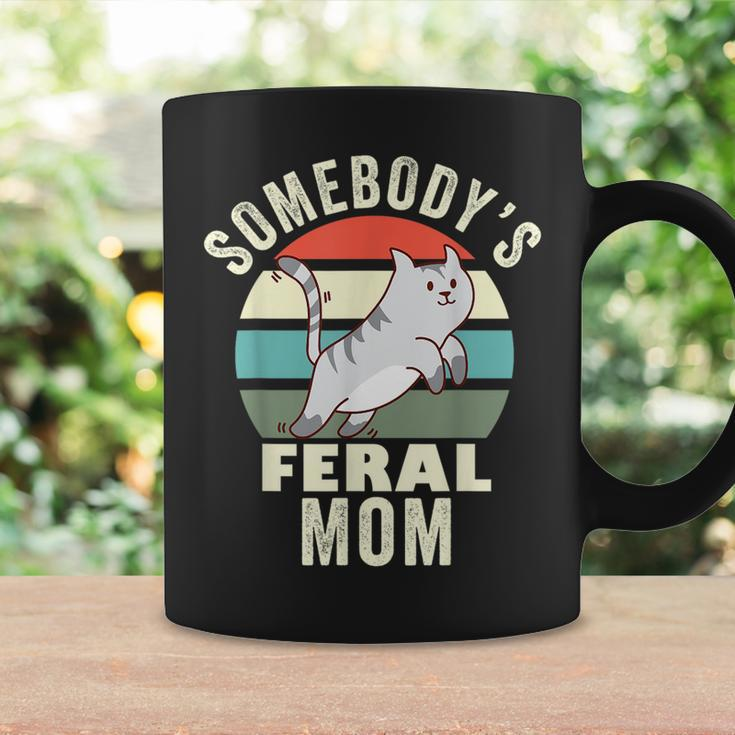 Somebodys Feral Mom Wild Mama Mothers Day Family Retro Cat Gifts For Mom Funny Gifts Coffee Mug Gifts ideas