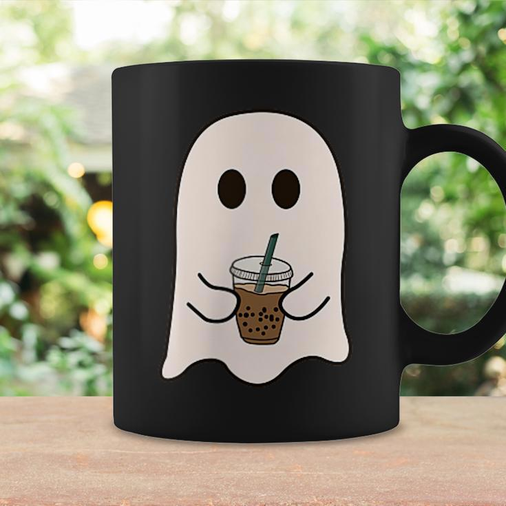 Spooky Season Cute Little Ghost Ice Coffee Halloween Costume Coffee Mug Gifts ideas
