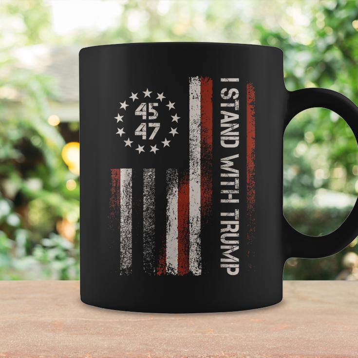 I Stand With Trump 45 47 4Th Of July Usa America Flag Retro Coffee Mug Gifts ideas