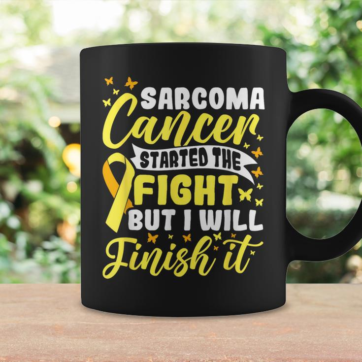Started The Fight But I Will Finish Sarcoma Cancer Awareness Coffee Mug Gifts ideas
