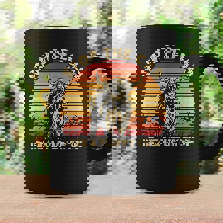 Stop The Car I See A Fluffy Cow Highland Cow Breeder Coffee Mug Gifts ideas