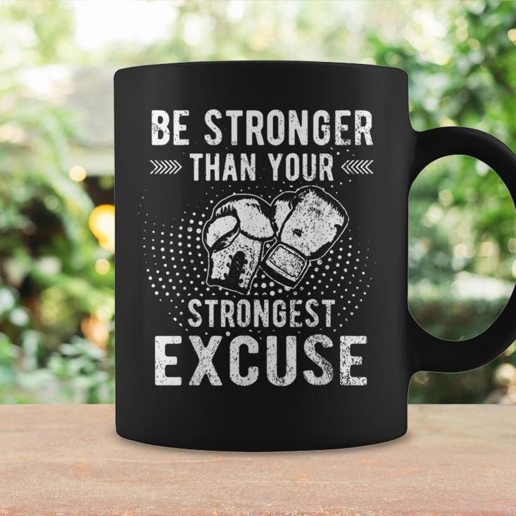 Be Stronger Than Your Strongest Excuse Distressed Boxing Coffee Mug Gifts ideas