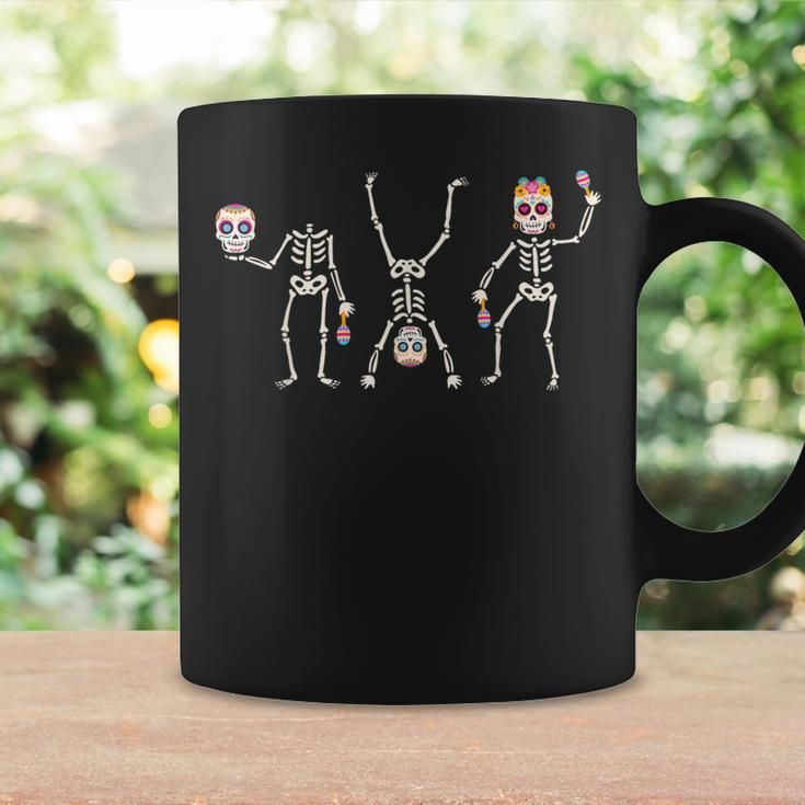 Sugar Skull Dia De Los Muertos Dancing Skeleton Costume Coffee Mug Gifts ideas