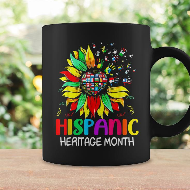 Sunflower Latin Countries Flags Hispanic Heritage Month Coffee Mug Gifts ideas