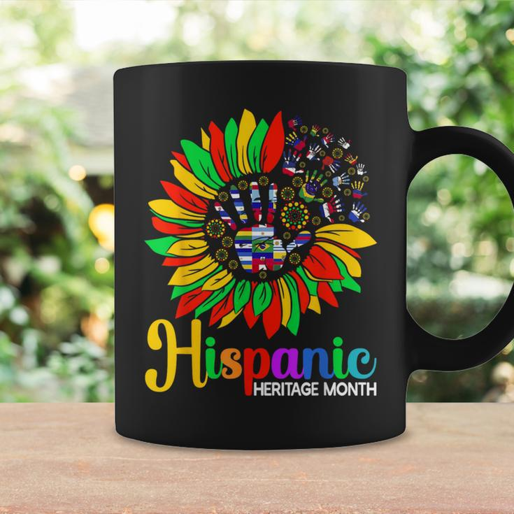 Sunflower Latino Hispanic Heritage Month Roots And Flags Coffee Mug Gifts ideas