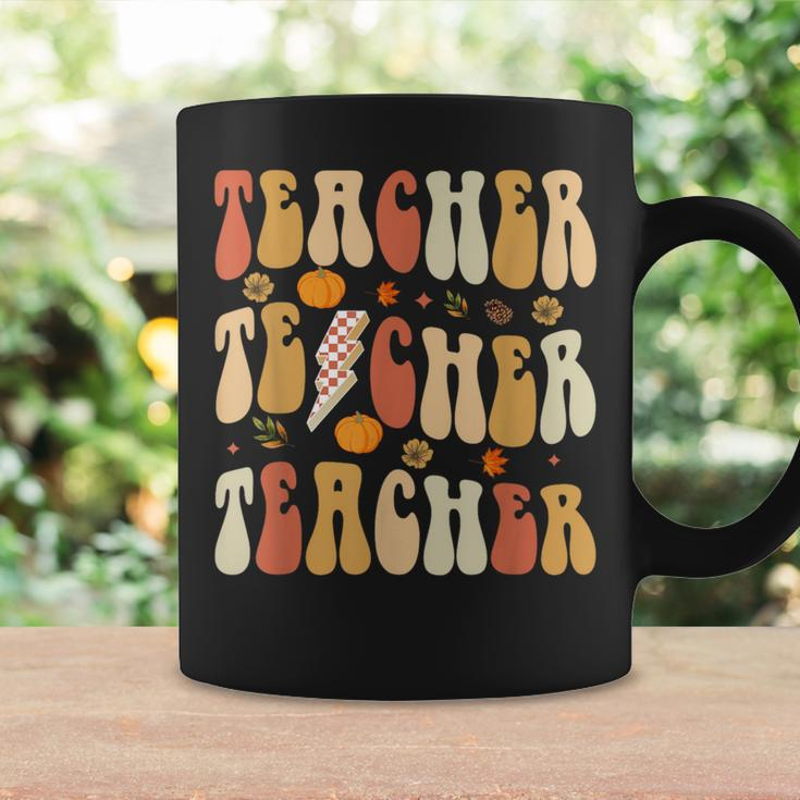 Teacher Fall Autumn Vibes Back To School Maple Leaf Coffee Mug Gifts ideas