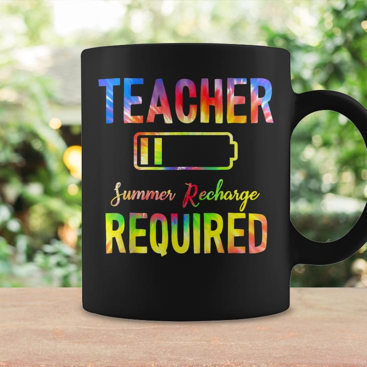 Teacher Summer Recharge Required Tie Dye Teacher Vacation Coffee Mug Gifts ideas