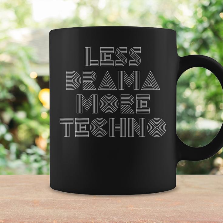 Techno Less Drama More Techno House Music Beats Minimalist Coffee Mug Gifts ideas