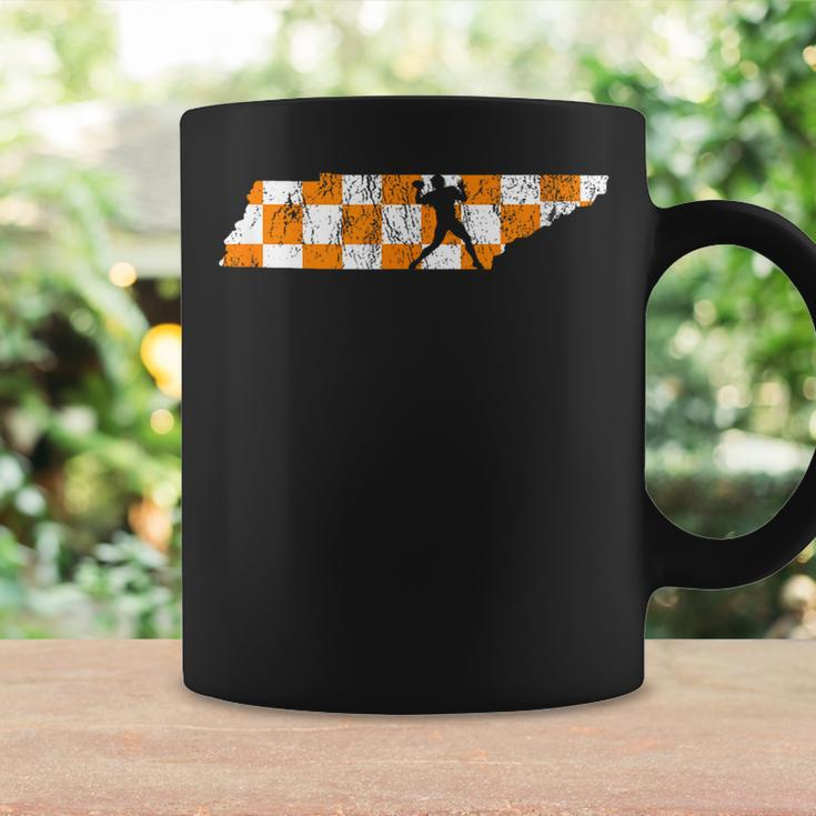 Tennessee State Flag Knoxville Orange Quarterback Outline Coffee Mug Gifts ideas