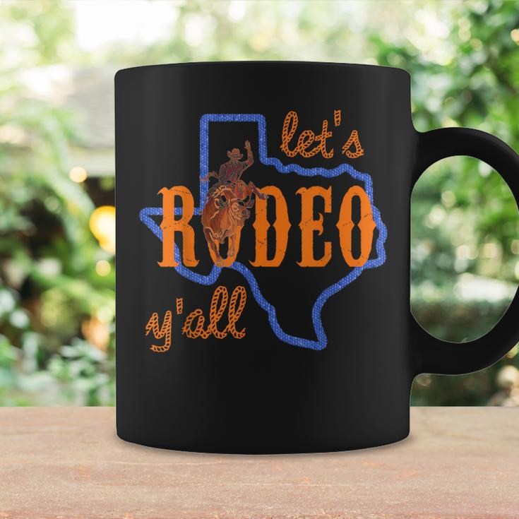 Texan Cowboy Cowgirl Let's Rodeo Y'all Cute Hlsr Coffee Mug Gifts ideas