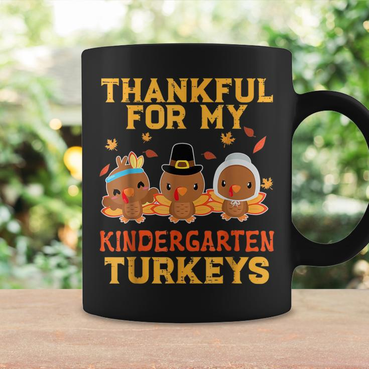 Thankful For My Kindergarten Turkeys Thanksgiving Teacher Coffee Mug Gifts ideas