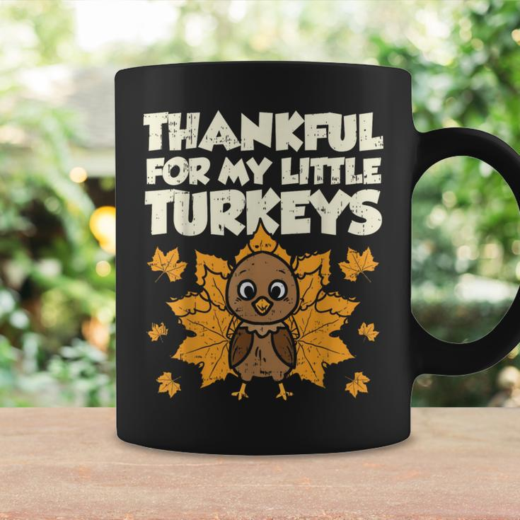 Thankful For My Little Turkeys Thanksgiving Teacher Mom Coffee Mug Gifts ideas