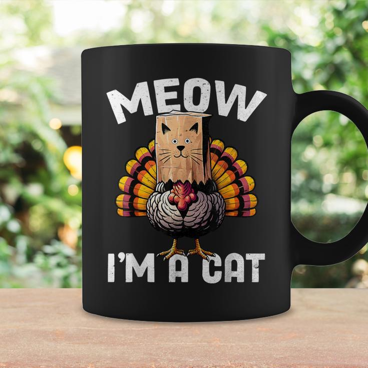 Thanksgiving Turkey Fake Cat Disguise Fall Holiday Coffee Mug Gifts ideas