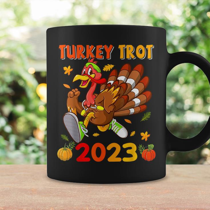 Thanksgiving Turkey Trot 2023 Pumpkin Autumn Turkey Running Coffee Mug Gifts ideas