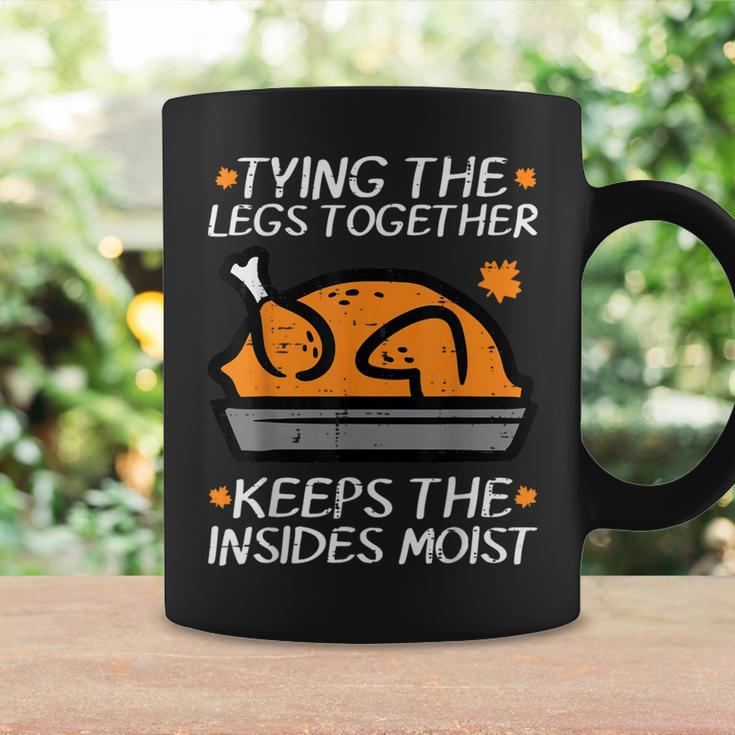 Thanksgiving Turkey Tying Legs Together Fall Women Coffee Mug Gifts ideas
