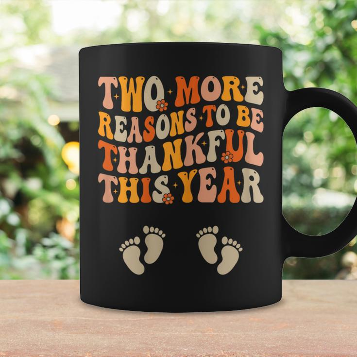 Thanksgiving Twin Pregnancy Announcement Fall Baby Reveal Coffee Mug Gifts ideas