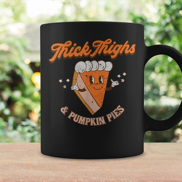Thick Thighs & Pumpkin Pies Fall Season Thanksgiving Dinner Coffee Mug Gifts ideas