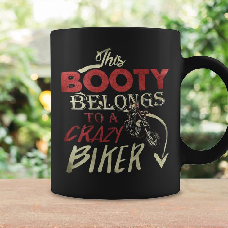 This Booty Belongs To A Crazy Biker Funny Biker Coffee Mug Gifts ideas