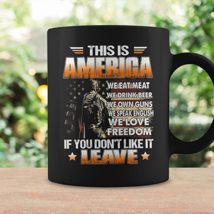 This Is America We Eat Meat We Drink Beer We Own Guns Back Coffee Mug Gifts ideas