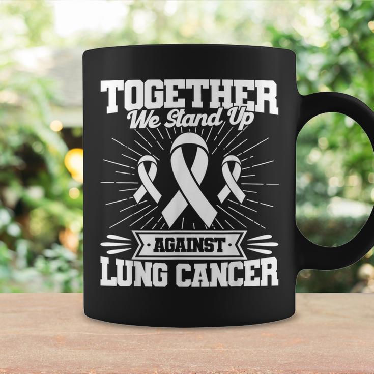 Together We Stand Up Against Lung Cancer Awareness Coffee Mug Gifts ideas