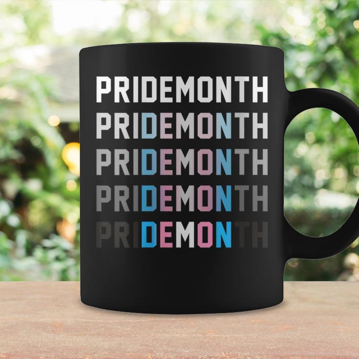 Trans Pride Month Demon Funny Sarcastic Humorous Lgbt Slogan Coffee Mug Gifts ideas