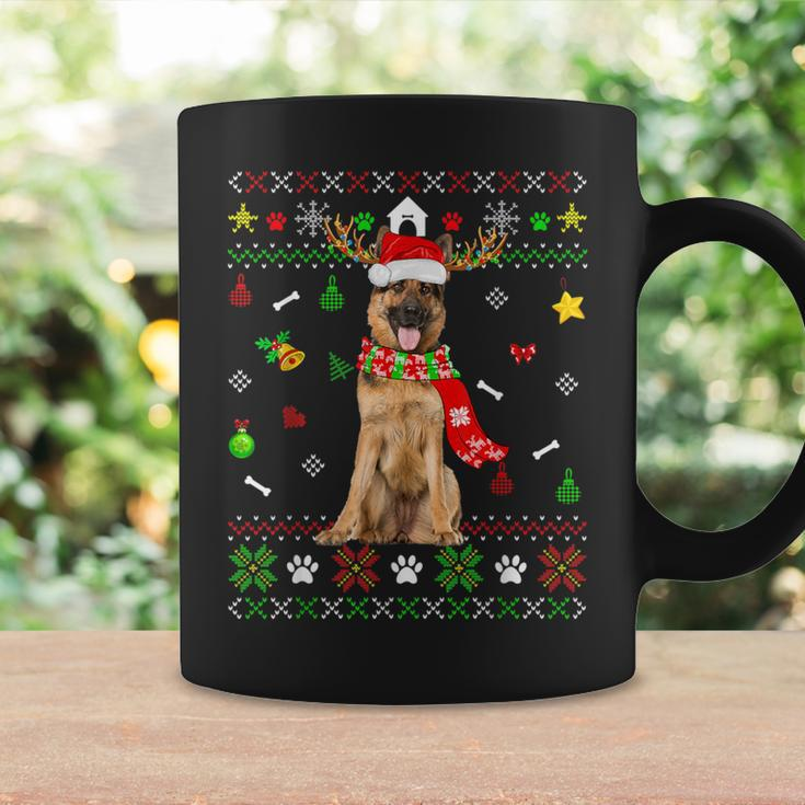 Ugly Sweater Christmas German Shepherd Dog Puppy Xmas Pajama Coffee Mug Gifts ideas