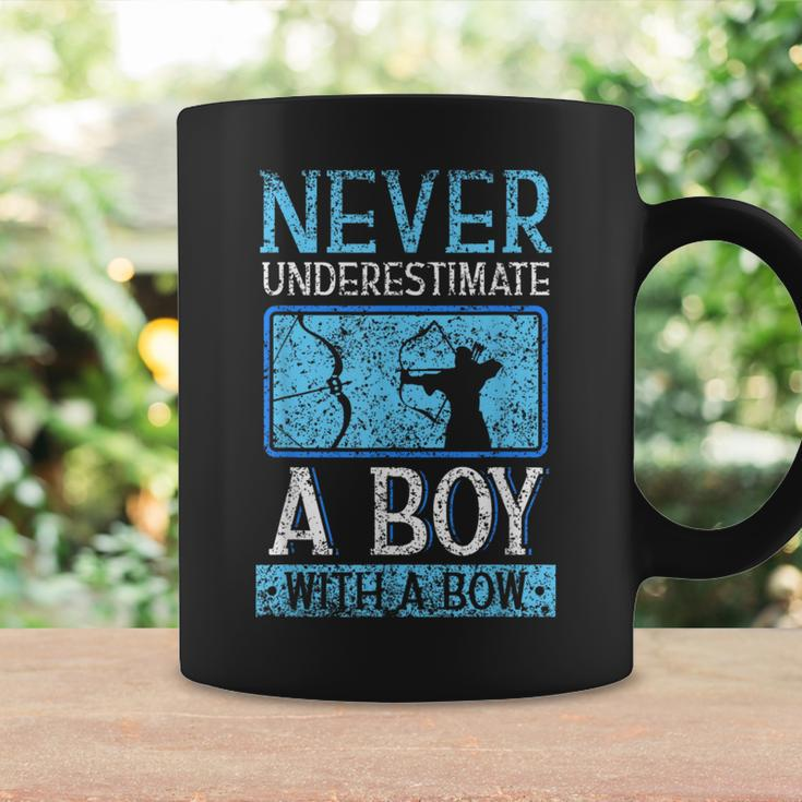 Never Underestimate A Boy With A Bow Arrow Archery Archer Coffee Mug Gifts ideas